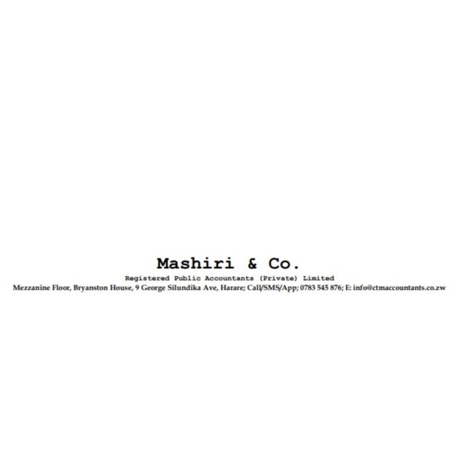 Mashiri & Company Registered Public Accountants (Pvt) Ltd Mashiri & Company Registered Public Accountants (Pvt) Ltd