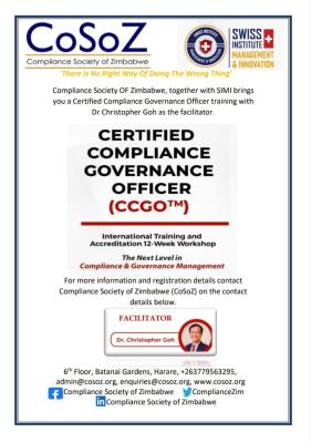 Certified compliance and governance officer 