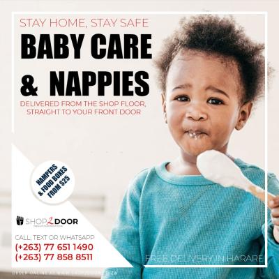 Baby care and nappies hamper