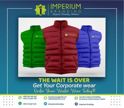 Branded sleeveless puffer jackets